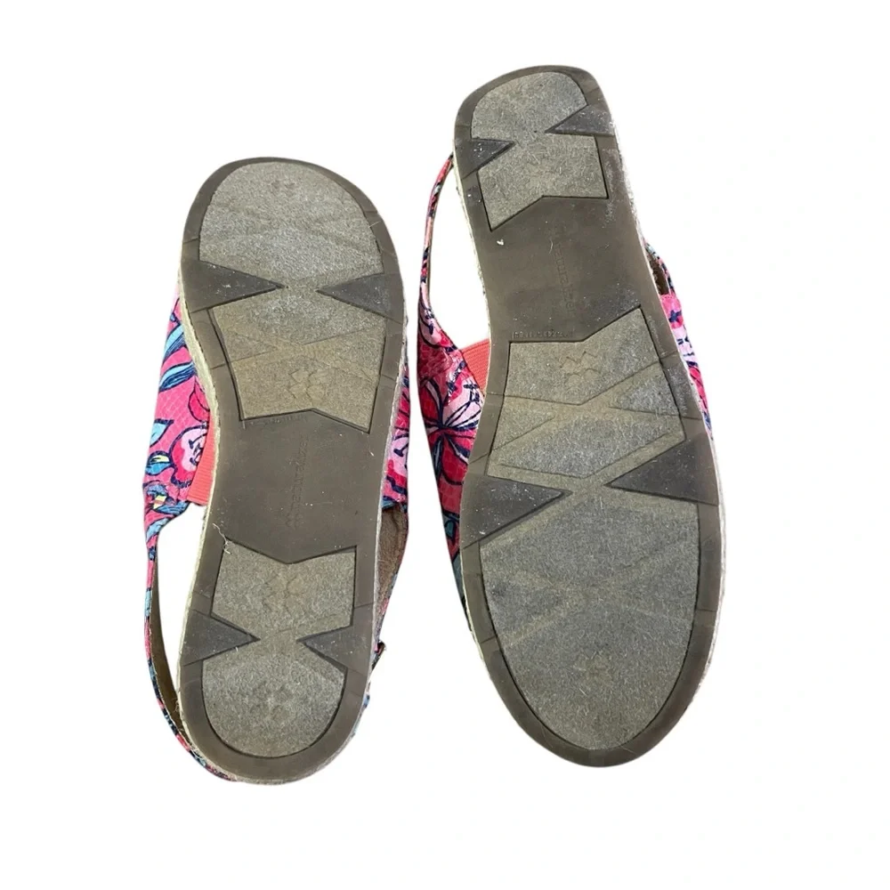 Naturalizer Praline Tropical Floral Espadrille Slingback Sandals Platform 9.5